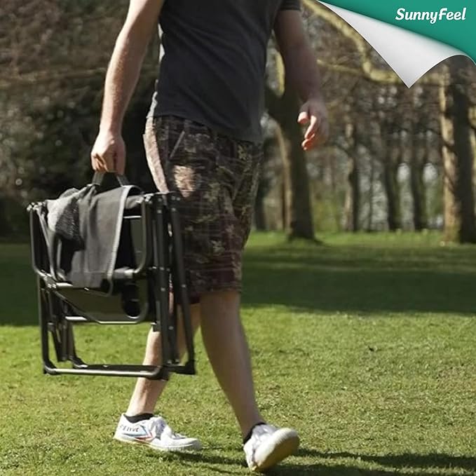 SUNNYFEEL Camping Directors Chair Heavy DutyOversized Portable Folding Chair with Side Table Pocket for Beach FishingTripPicnicLawnConcert Outdoor Foldable Camp Chairs
