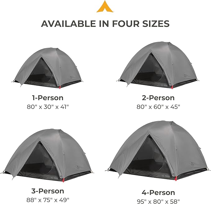 Teton Sports Mountain Ultra Tents 1-4 Person Backpacking Tent Lightweight Perfect for Camping Hiking and Backpacking – Waterproof and Built to Last