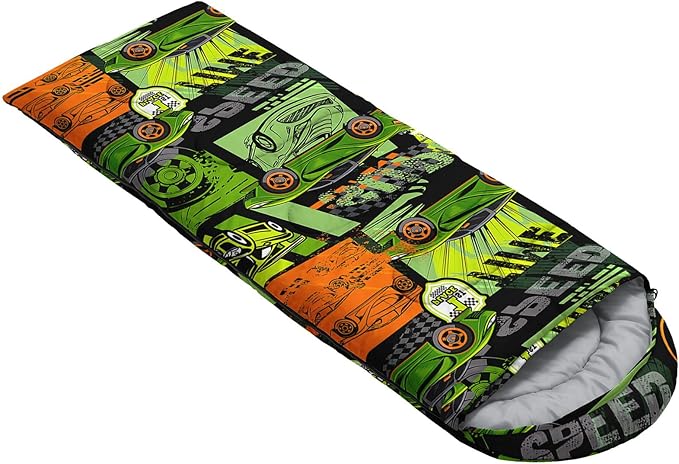 Kids Sleeping Bag for Boys GirlsCartoon Dinosaur Print-Lightweight Warm Portable Outdoor Indoor-Waterproof Cold Weather Resistant Sleeping Bag for Camping Hiking