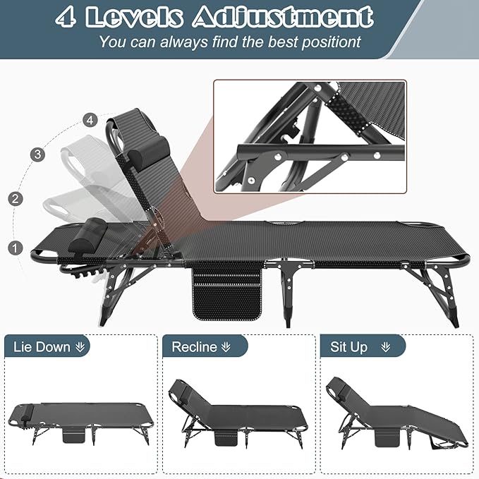 Slsy Folding Bed with Mattress Cot Size Foldable Guest Beds Hideaway Cot for Adults Portable Fold up Bed with Adjustable Positions for Home Office Indoor Outdoor