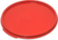 Carlisle FoodService Products Storplus Round Food Storage Container Lid with Stackable Design for Catering Buffets Restaurants Polypropylene (Pp) 6 To 8 Quarts Red (Pack of 12)
