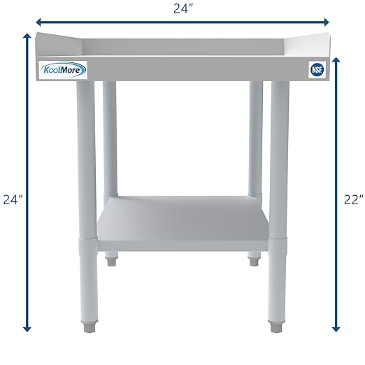KoolMore 16 Gauge Stainless Steel Commercial Equipment Stand - 30 x 24 Heavy Duty Griddle Stand with Undershelf (EQT-163024)
