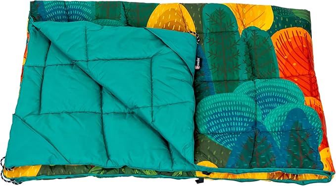 Versatile Packable Outdoor Camping Blanket Puffy Blanket Primaloft® Insulation Warm Durable Lightweight Waterproof Oversize Beach Stadium and More! 55x80 (Tony Grove)
