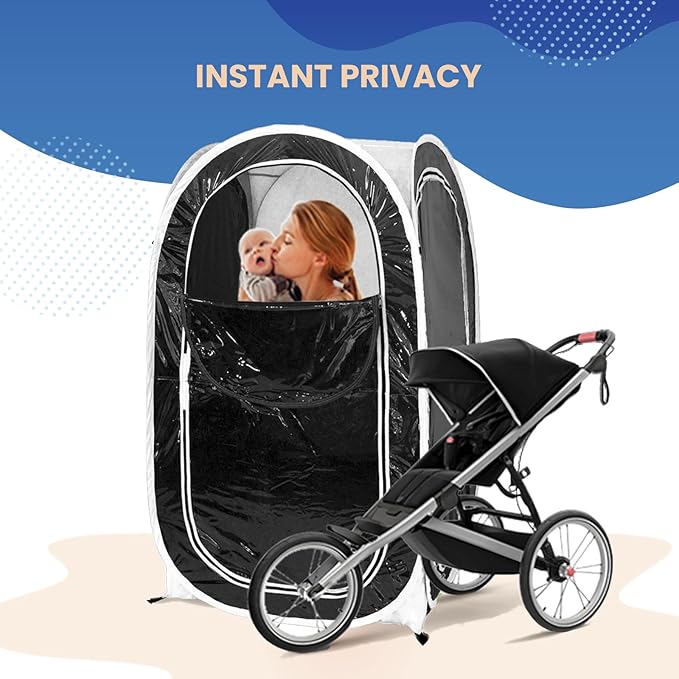 WeatherPod 1-Person Pop-Up Pod with Tinted Panels – Pop-Up Weather Pod Protection from Cold Wind and Rain with Added Privacy