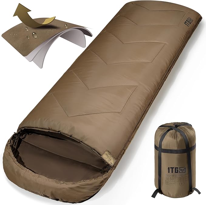 Cold Weather Sleeping Bag for Camping 36℉ to 45℉ Backpacking Sleeping Bags for Adults with Compression Sack for Camping Hiking Hunting and Outdoor Travel