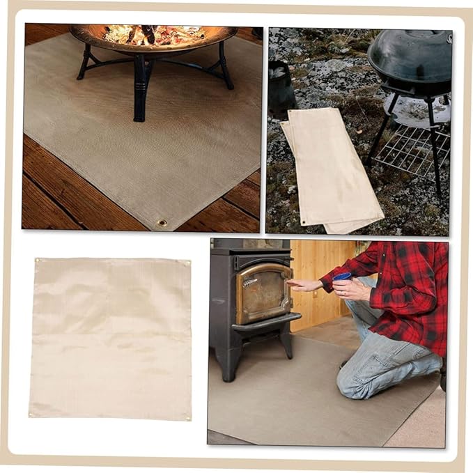 POPETPOP Fireproof Camping Blanket Multi Function Insulation Mat for Outdoor BBQ Heat Resistant Fireproof Mat for Picnics and Backyard Gatherings