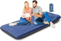 FAQIUQI Camping Sleeping PadsExtra Thick 5 Inch Inflatable Sleeping Mat with Pillow Built-in PumpOversized Mattress Super Portable Backpacking Sleeping Pad (Blue)