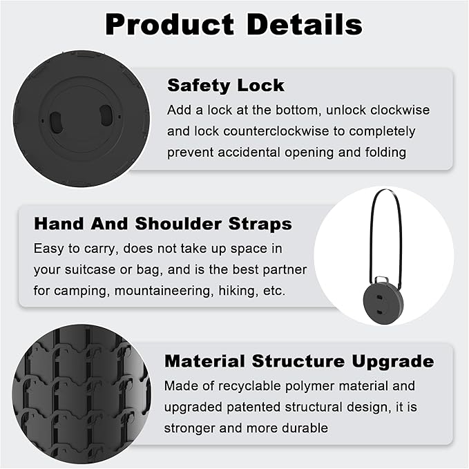 2026 Upgraded 18.1 Portable Folding Stool Collapsible Stools 600lbs Max Weight Lightweight But Sturdy Telescoping Foldable Camping Stool for Outdoor Fishing Hiking Travel BBQ