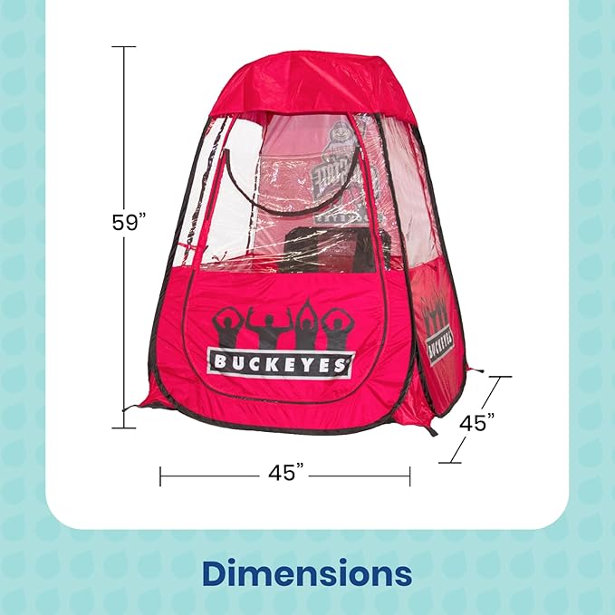 WeatherPod – The Original Ohio State Buckeyes 1-Person Pod – Patented Construction w/Tapered Sides Highly Water Wind &amp Weather Resistant Pop-up Tent – Lightweight Easy Open &amp Close – OSU Re