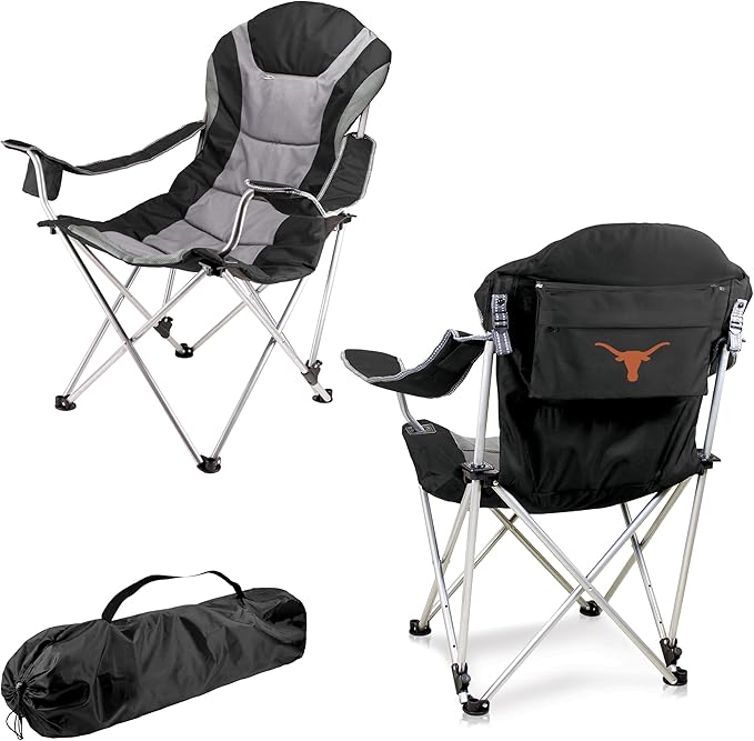 Picnic TIME NCAA Arkansas Razorbacks Reclining Camp Chair - Beach Chair for Adults - Sports Chair with Carry Bag