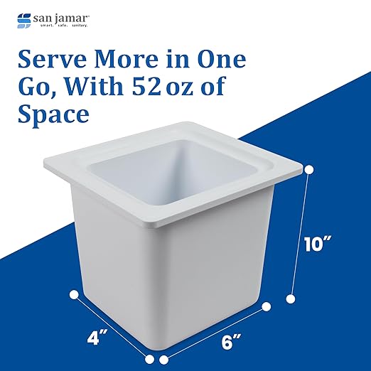 San Jamar - CI7001WH CI7001 Chill-It 1/6 Food Pan 52 oz Capacity White
