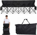 Soccer Bench for Team Folding Bench Seats 600D Oxford Portable Sideline Bench with Backrest &amp Carry Bag for Soccer Basketball Baseball Camping Picnic Events