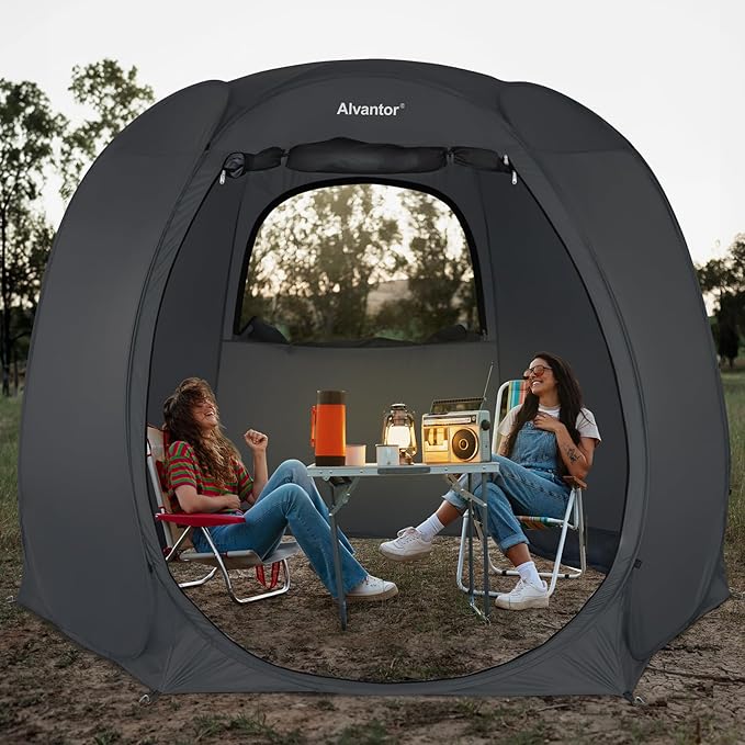 Alvantor Pop Up Screen Tent House Room Instant Outdoor Camping Canopy Sun Shelter Gazebo for Patio Backyard &amp Deck Privacy Tent(2-10 People 8'x8' 10'x10' 12'x12')