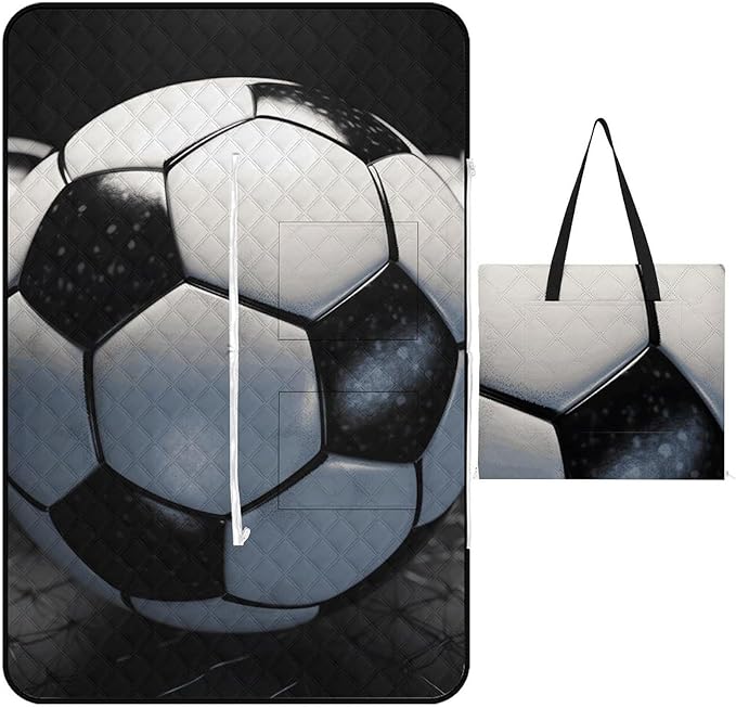 Zipper Soccer Ball Style Picnic Mat Suitable for Travel Camping Park Or Home Use