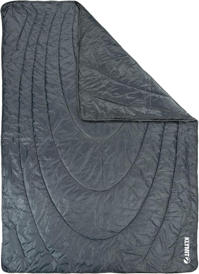 Klymit Horizon Travel Packable Camping Blanket and Comforter Blue/Black