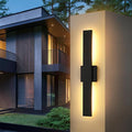 23.6inch Long Outdoor Modern LED Wall Light24W Warm White 120V Wall Mount Lighting Fixture Black Wall Lights Porch Lights Wall Sconce for House Long LED Linear Outside Lighting for Garage Entryway