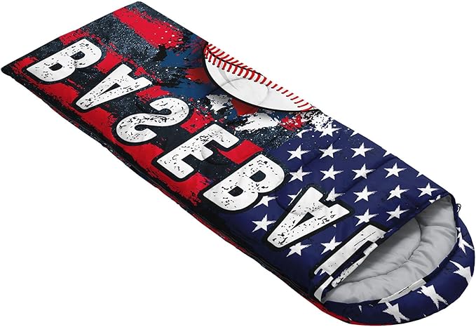 Kids Sleeping Bag for Boys GirlsWestern Cowboy Print-Lightweight Warm Portable Outdoor Indoor-Waterproof Cold Weather Resistant Sleeping Bag for Camping Hiking