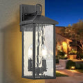 Darkaway Outdoor Wall Lights Exterior Lighting Fixtures Wall Mount Porch Lights Waterproof Outdoor Sconce with Water Ripple Glass E12 Socket for House Patio Hallway Garage