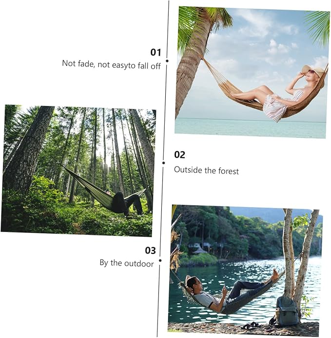 Garneck Single Person Rainbow Striped Canvas Hammock for Outdoor Leisure Widened Travel Swing Easy Setup for Adults and Boys and Girls Sturdy and Comfortable Design