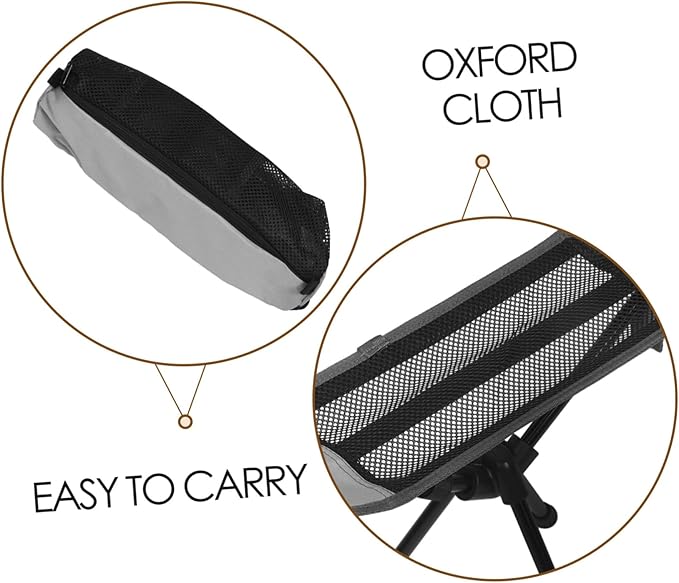 BESTonZON Folding Camp Chair Portable Small Camping Foot Rest Sturdy Camping Foot Stool for Hammock Outdoor