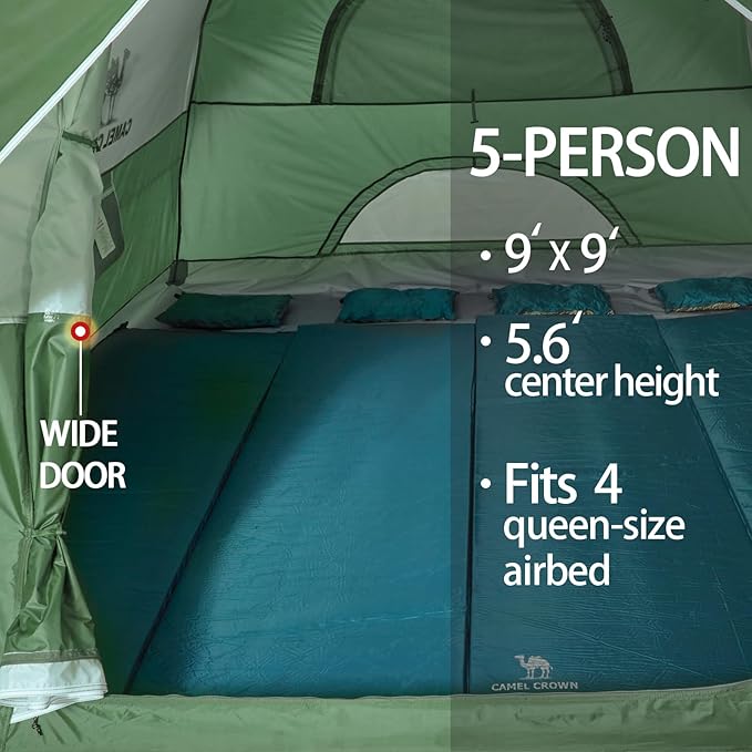 CAMEL CROWN 4/6 Person Tent Waterproof Lightweight Portable Backpacking Tent for Outdoor Camping Hiking