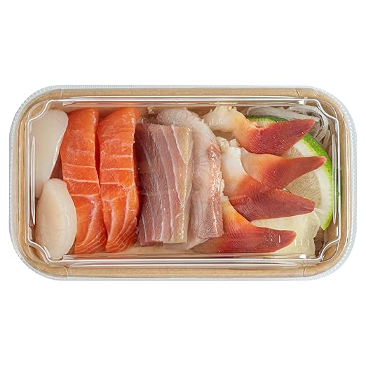 Restaurantware-LIDS ONLY: Matsuri Vision 6.4 x 3.7x 1.2 Inch Lids For Sushi Containers 100 Airtight Lids - Containers Sold Separately No-Fog Design Clear Plastic Dome Lids For Sushi Boxes