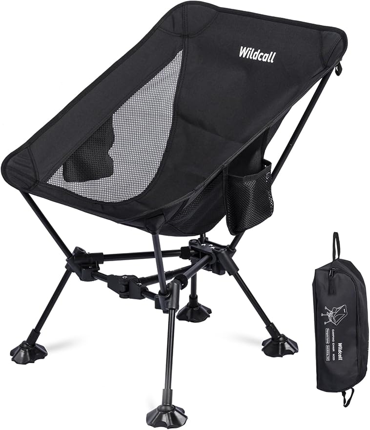 WildCall 1 Anti-Sink Feet Camping Chair and 1 Ultralight Camping Table Ultralight Compact for Adults Outdoor Camping Backpacking Hiking