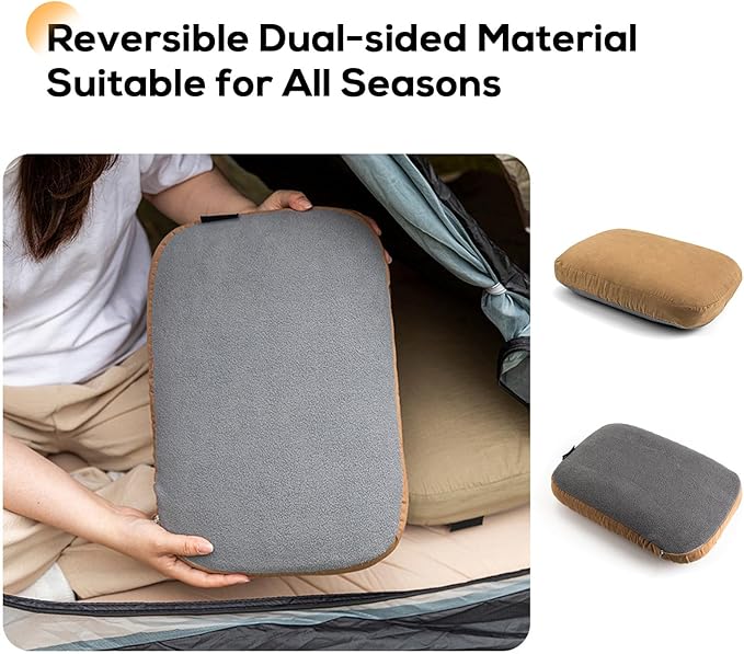 Yunir Travel Pillow for Sleeping Camping Soft Comfortable and Breathable Outdoor Camping Travel Cervical Pillow Ideal Backpacking Hiking and Airplane Machine Washable with Storage (2PCS)