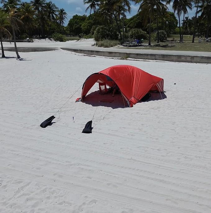 Beach Bubble Sport Edition The Ultimate Private Wind Supported Beach Cabana +50 UPF 4 Person Capacity