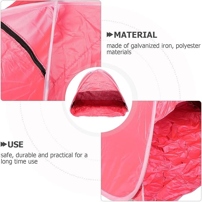 Instant Pop-Up Beach Tent Portable Sunshade Shelter Foldable Camping Hiking Tent with UV Protection Large Red for Travel and Picnic Outdoors