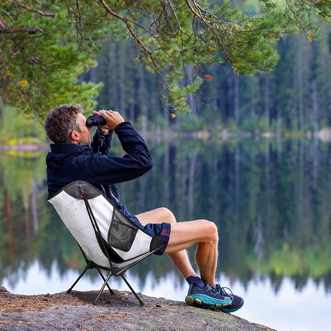 Camping Chair Personalized Backpacking Chair Lightweight Portable Folding Customized Name Chairs for Beach Sport Hiking (Gery)