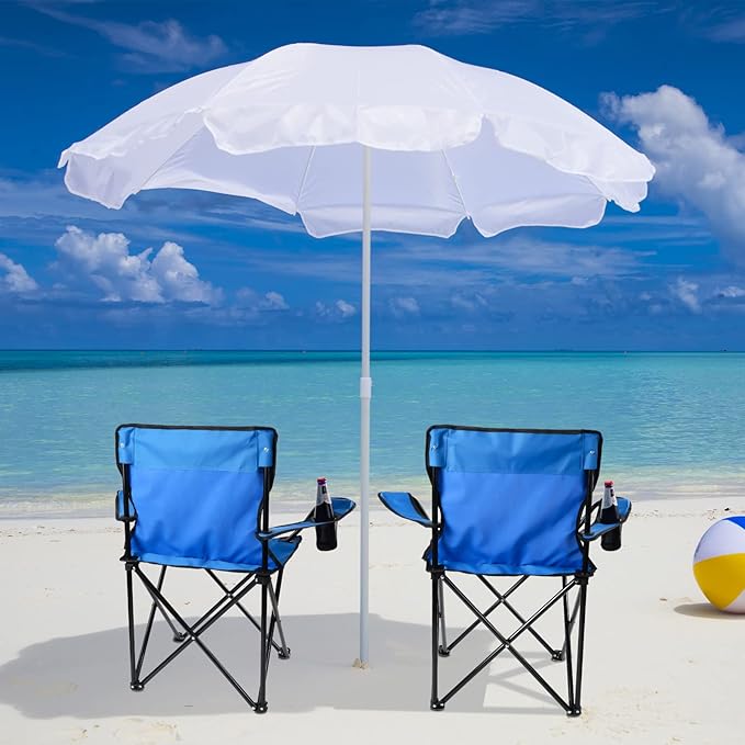 4 Pack Folding Camping Chairs with Carrying Bag Portable Lightweight Foldable Lawn Camp Beach Sports Chairs(19.7 x 19.7 x 31.5 InchBlue)