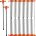 40 Pcs Tent Stakes9.8 Inch Ground StakesHeavy Duty Metal StakeNon-Rust Camping Metal Tent Spikes for Outdoor TripsGardenGrasslandHiking