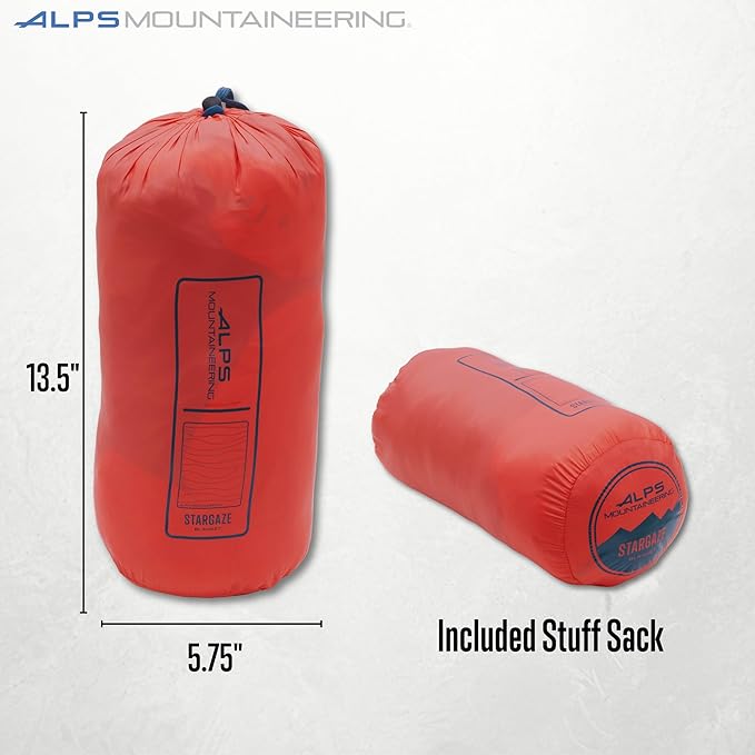 ALPS Mountaineering Stargaze Blanket – Lightweight Insulated Camping Blanket with TechLoft Silver Fill Water-Resistant Nylon Shell &amp Compact Stuff Sack for Travel &amp Outdoor Use