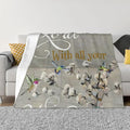 80X60 Proverbs 3 5 Hummingbird Scripture Lightweight Flannel Blanket - Soft and Breathable Polyester Suitable for Travel Camping and Home Decoration