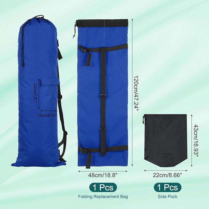 PATIKIL Foldable Camp Chair Replacement Bag Camping Chairs Folding Chair Carry Bag with Adjustable Shoulder Strap for Outdoor Camping Fishing Storage Sapphire Blue
