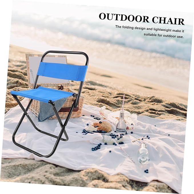 Kisangel Portable Folding Chair for Camping Fishing Outdoor Lightweight Compact Easy to Carry