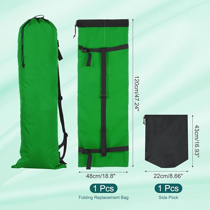 PATIKIL Foldable Camp Chair Replacement Bag Camping Chairs Folding Chair Carry Bag with Adjustable Shoulder Strap for Outdoor Camping Fishing Storage Green