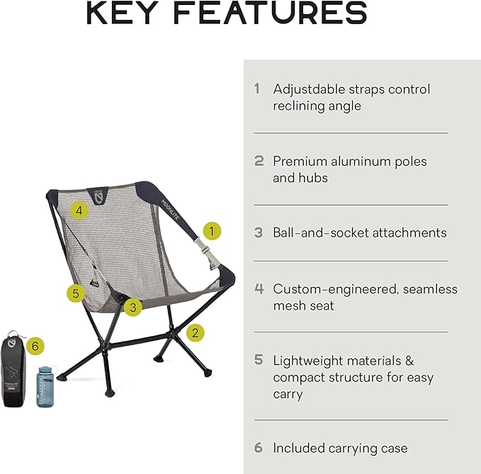 Nemo Equipment Moonlite Reclining Camp Chair - Smokey Olive