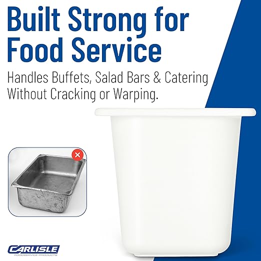 CFS CM110402 Coldmaster ABS Standard Sixth-Size Food Pan 1.6 qt. Capacity 6.84 x 6.25 x 5.91 White