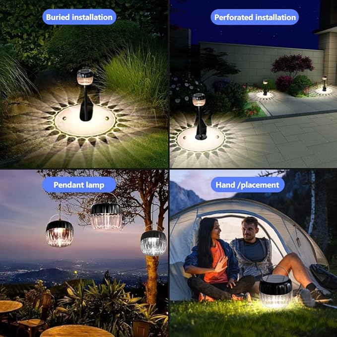 Outdoor Solar Pathway Lights IP64 Waterproof Solar Powered Landscape Spot Light 2 Pack Solar Decoration Garden Lights for YardPorchWalkwayDriveway