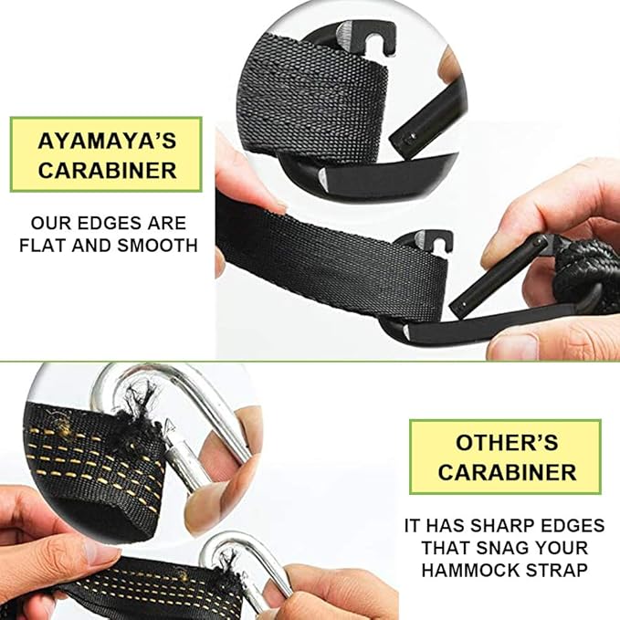 ayamaya Kids Camping Hammock Small Outdoor Hammock Gifts for Children Girls Boys Ultralight Kids Camping Gear with Tree Strap &amp CarabinersSling Swing Hammock for Indoor/Outdoor Use