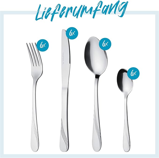 GRÄWE - 24 Piece Cutlery Set (Stainless Steel)