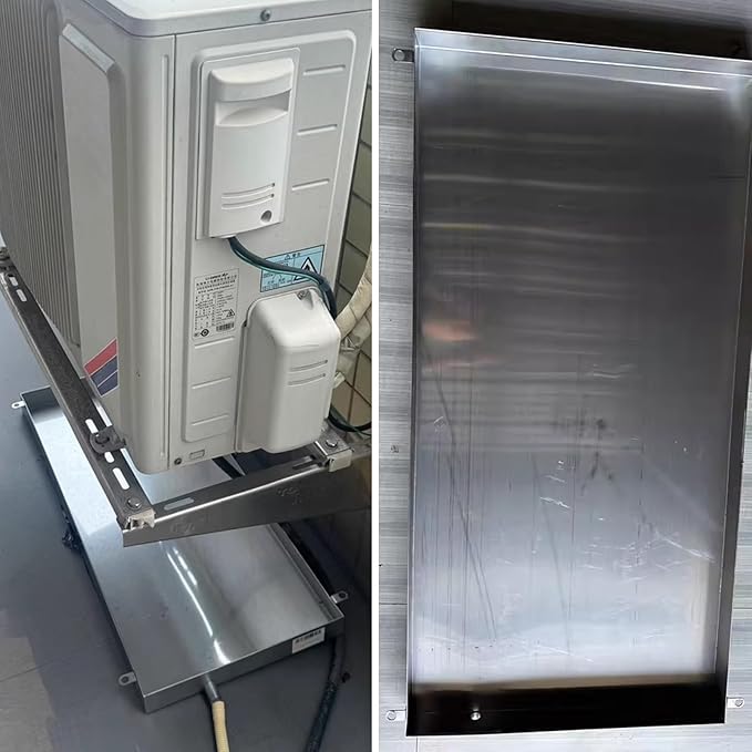 304 Stainless Steel Drip Pan - Reliable Water Catcher for Portable AC Units Easy Clean Oil Tray for Home &amp Commercial Use (20x60cm / 8x24in)