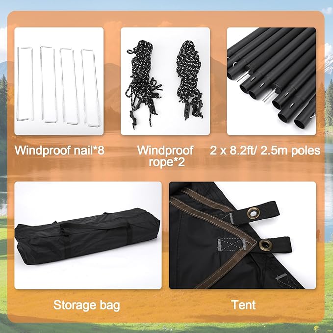 Car Awning Camping Tarp Tailgate 14x16FT SUV Tailgate Awning with Storage Bag for Overlanding Jeep Van Pickup Truck MPV Jeep