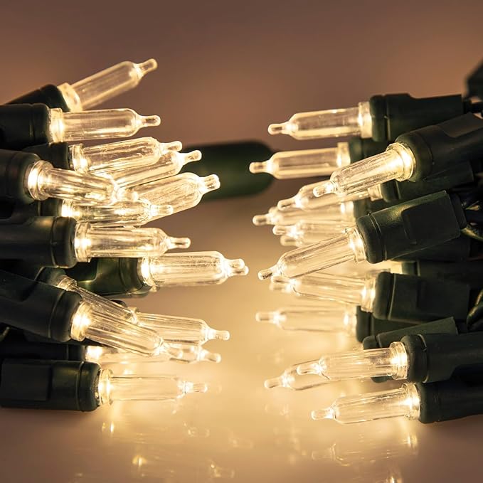 Pro Christmas T5 LED Christmas Lights - 70 Count Classic 5mm String Light Set - Professional Grade Indoor/Outdoor Commercial Holiday Lights for Trees Bushes &amp Décor - 2800K Warm White