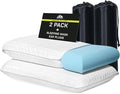 Camping Pillow 2 Pack — Camp Pillow Memory Foam Pillows 2 Pack — for Sleeping Bag &amp Hiking Reliable &amp Comfortable
