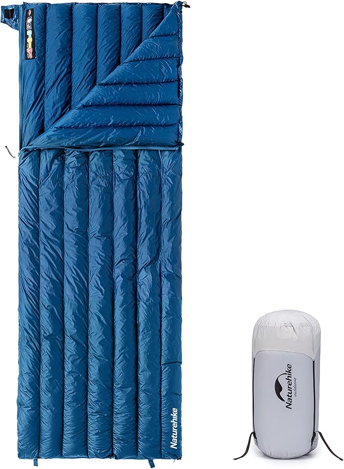 Naturehike Ultralight Backpacking RDS Down Sleeping Bag for Adults 650 Fill Power Sleeping Bag for 42/52℉ 20oz Compact Lightweight Sleeping Bags for Hiking Camping 3 Seasons