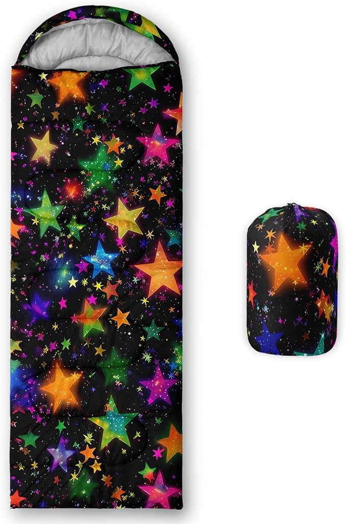 Kids Sleeping Bag for Boys Girls3D Basketball Print-Lightweight Warm Portable Outdoor Indoor-Waterproof Cold Weather Resistant Sleeping Bag for Camping Hiking