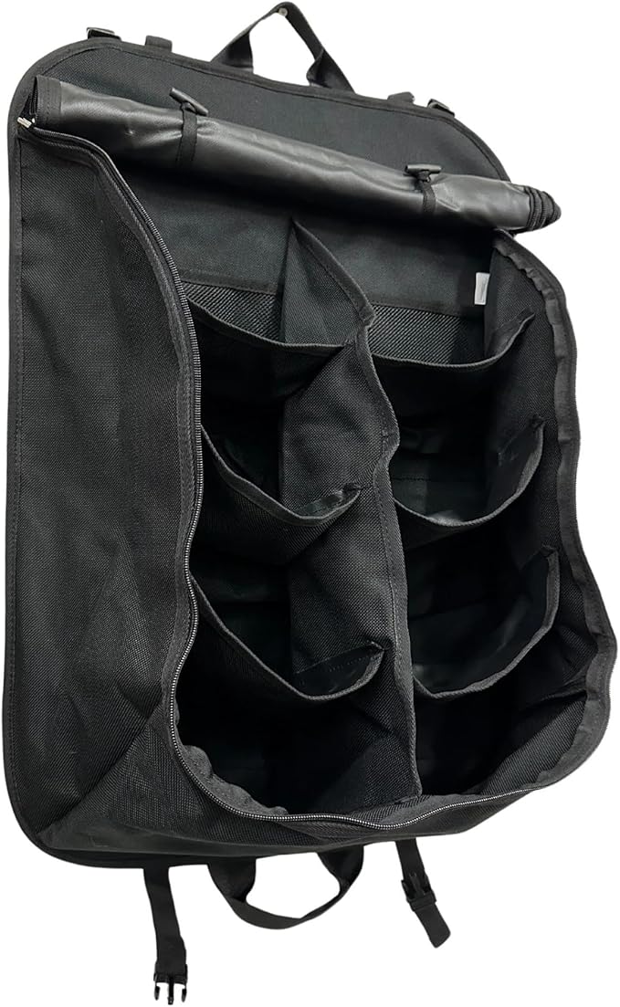 Tire Table Camp Organizer Hanging Storage Bag | Has 8 Pockets and Hangs Up | WaterProof Coating | Folds in Half for Compact Storage | Holds All Campsite Basics